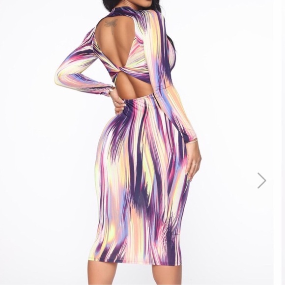Fashion Nova Dresses & Skirts - Fashion Nova Purple Pink Backless Bodycon Dress